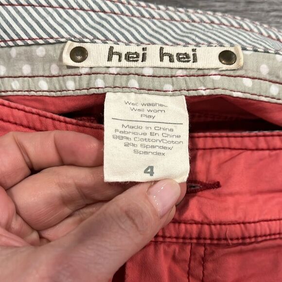 Anthropologie hei hei Coral Button-Front Women's A-Line Skirt - 4 - Picture 8 of 9